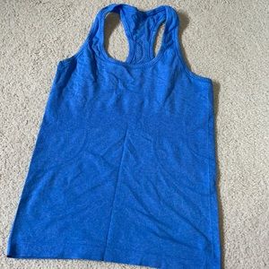 Lululemon bright blue run swiftly tank top